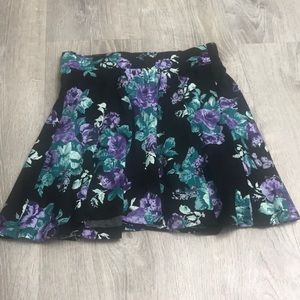 Floral Print Mini Skirt